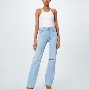 Re/Done Light Blue High Rise Loose Jeans 27